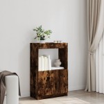 vidaXL Dulap înalt, stejar fumuriu, 63x33x100 cm, lemn prelucrat vidaXL Dulap înalt, stejar fumuriu, 63x33x100 cm, lemn prelucrat