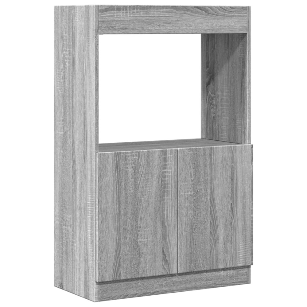 vidaXL Dulap înalt, gri sonoma, 63x33x100 cm, lemn prelucrat
