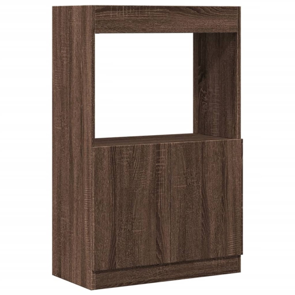 vidaXL Dulap înalt, stejar maro, 63x33x100 cm, lemn prelucrat