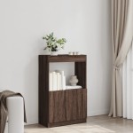 vidaXL Dulap înalt, stejar maro, 63x33x100 cm, lemn prelucrat vidaXL Dulap înalt, stejar maro, 63x33x100 cm, lemn prelucrat