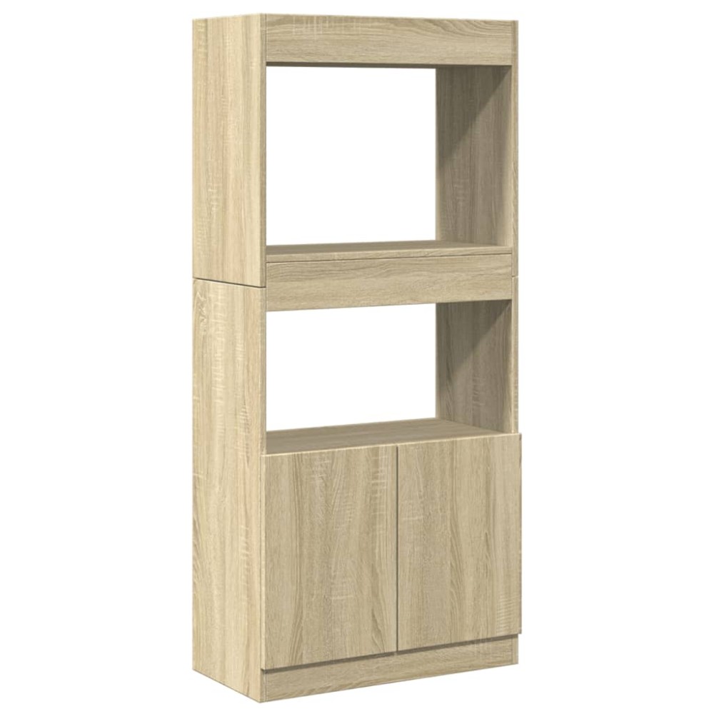 vidaXL Dulap înalt, stejar sonoma, 63x33x140 cm, lemn prelucrat