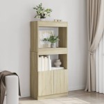 vidaXL Dulap înalt, stejar sonoma, 63x33x140 cm, lemn prelucrat vidaXL Dulap înalt, stejar sonoma, 63x33x140 cm, lemn prelucrat