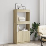 vidaXL Dulap înalt, stejar sonoma, 63x33x140 cm, lemn prelucrat vidaXL Dulap înalt, stejar sonoma, 63x33x140 cm, lemn prelucrat