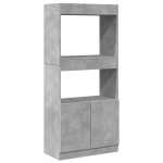 vidaXL Dulap înalt, gri beton, 63x33x140 cm, lemn prelucrat vidaXL Dulap înalt, gri beton, 63x33x140 cm, lemn prelucrat