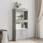 vidaXL Dulap înalt, gri beton, 63x33x140 cm, lemn prelucrat vidaXL Dulap înalt, gri beton, 63x33x140 cm, lemn prelucrat