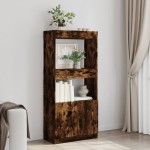 vidaXL Dulap înalt, stejar fumuriu, 63x33x140 cm, lemn prelucrat vidaXL Dulap înalt, stejar fumuriu, 63x33x140 cm, lemn prelucrat