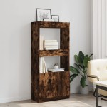 vidaXL Dulap înalt, stejar fumuriu, 63x33x140 cm, lemn prelucrat vidaXL Dulap înalt, stejar fumuriu, 63x33x140 cm, lemn prelucrat