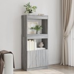 vidaXL Dulap înalt, sonoma gri, 63x33x140 cm, lemn prelucrat vidaXL Dulap înalt, sonoma gri, 63x33x140 cm, lemn prelucrat