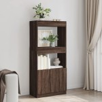 vidaXL Dulap înalt, stejar maro, 63x33x140 cm, lemn prelucrat vidaXL Dulap înalt, stejar maro, 63x33x140 cm, lemn prelucrat