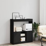 vidaXL Dulap înalt, negru, 92x33x100 cm, lemn prelucrat vidaXL Dulap înalt, negru, 92x33x100 cm, lemn prelucrat