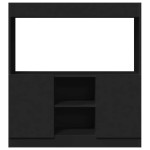 vidaXL Dulap înalt, negru, 92x33x100 cm, lemn prelucrat vidaXL Dulap înalt, negru, 92x33x100 cm, lemn prelucrat