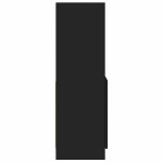vidaXL Dulap înalt, negru, 92x33x100 cm, lemn prelucrat vidaXL Dulap înalt, negru, 92x33x100 cm, lemn prelucrat