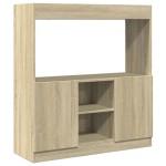 vidaXL Dulap înalt, stejar sonoma, 92x33x100 cm, lemn prelucrat vidaXL Dulap înalt, stejar sonoma, 92x33x100 cm, lemn prelucrat