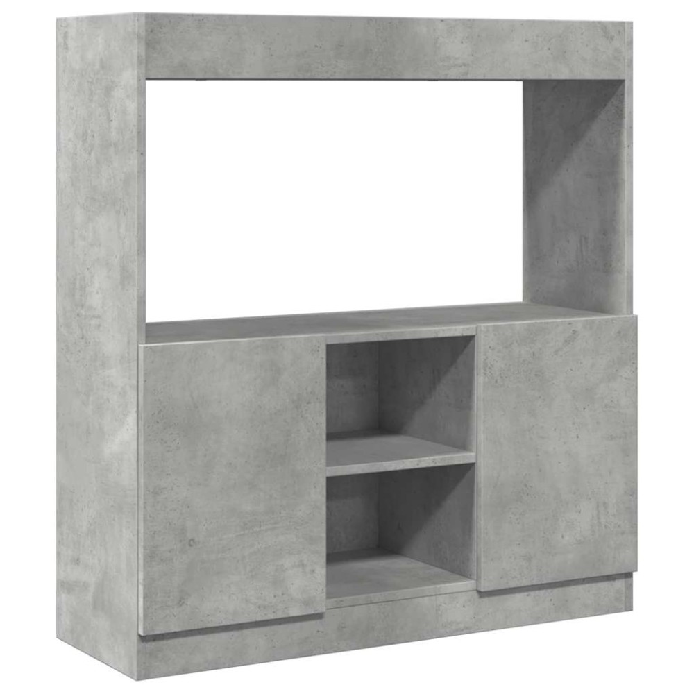 vidaXL Dulap înalt, gri beton, 92x33x100 cm, lemn prelucrat