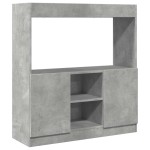 vidaXL Dulap înalt, gri beton, 92x33x100 cm, lemn prelucrat vidaXL Dulap înalt, gri beton, 92x33x100 cm, lemn prelucrat