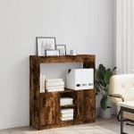 vidaXL Dulap înalt, stejar fumuriu, 92x33x100 cm, lemn prelucrat vidaXL Dulap înalt, stejar fumuriu, 92x33x100 cm, lemn prelucrat