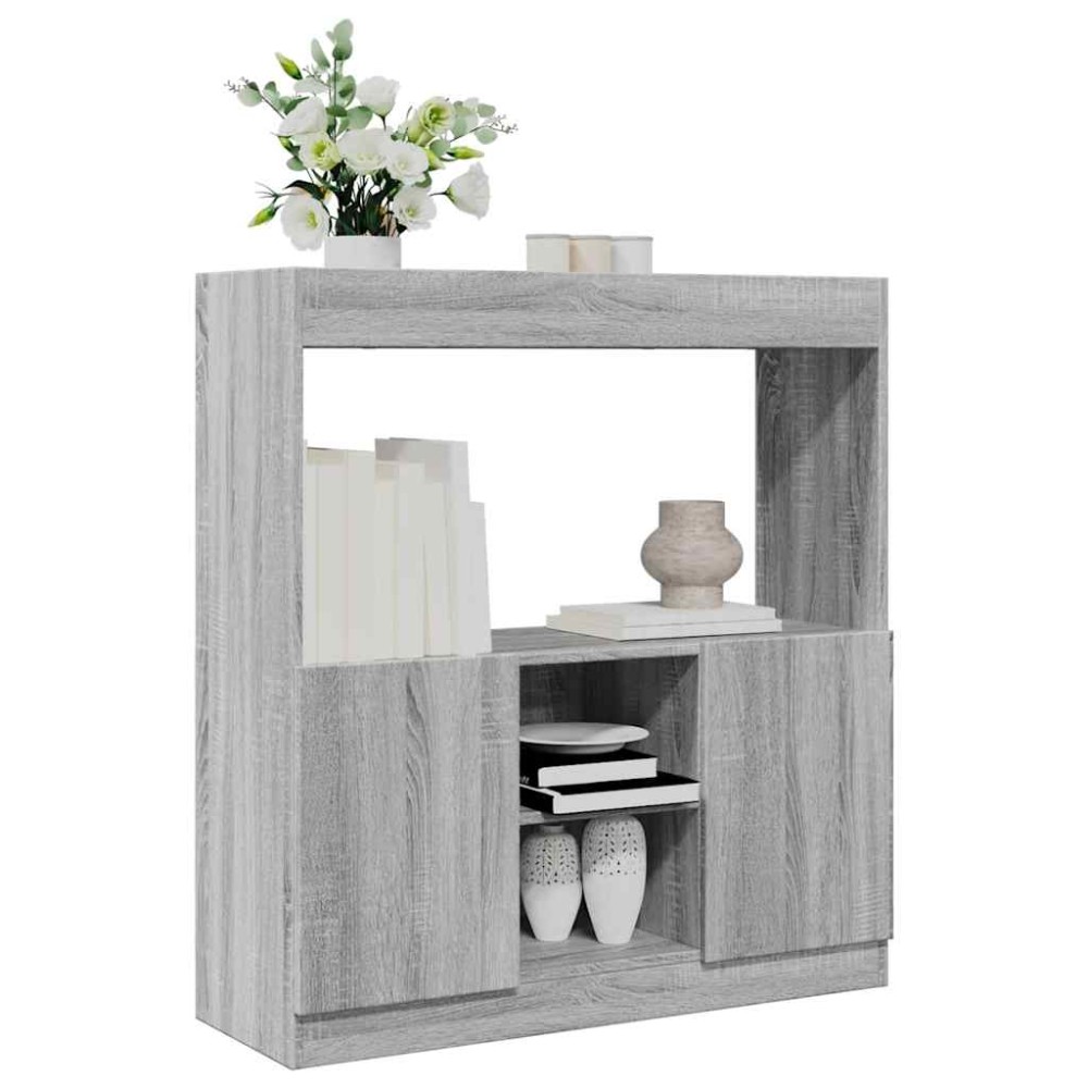 vidaXL Dulap înalt, gri sonoma, 92x33x100 cm, lemn prelucrat