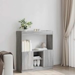 vidaXL Dulap înalt, gri sonoma, 92x33x100 cm, lemn prelucrat vidaXL Dulap înalt, gri sonoma, 92x33x100 cm, lemn prelucrat