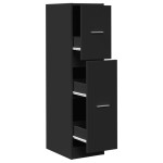 vidaXL Dulap de farmacie, negru, 30x41x118 cm, lemn prelucrat vidaXL Dulap de farmacie, negru, 30x41x118 cm, lemn prelucrat