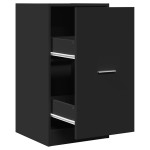 vidaXL Dulap de farmacie, negru, 40x41x77,5 cm, lemn prelucrat