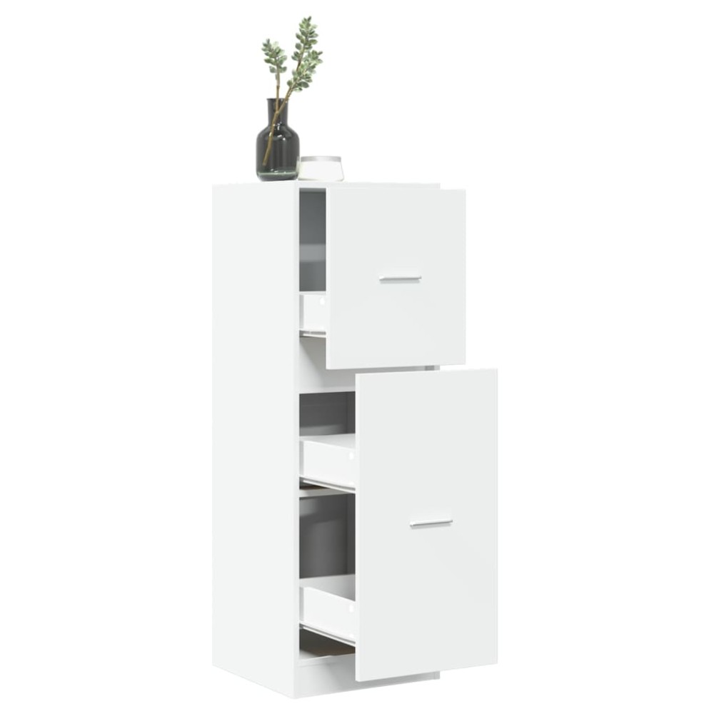 vidaXL Dulap de farmacie, alb, 40x41x118 cm, lemn prelucrat