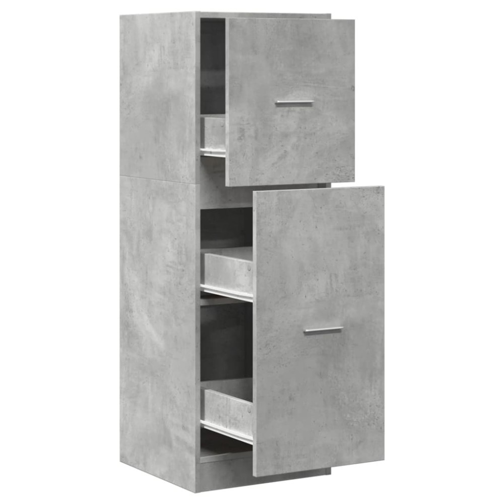 vidaXL Dulap de farmacie, gri beton, 40x41x118 cm, lemn prelucrat
