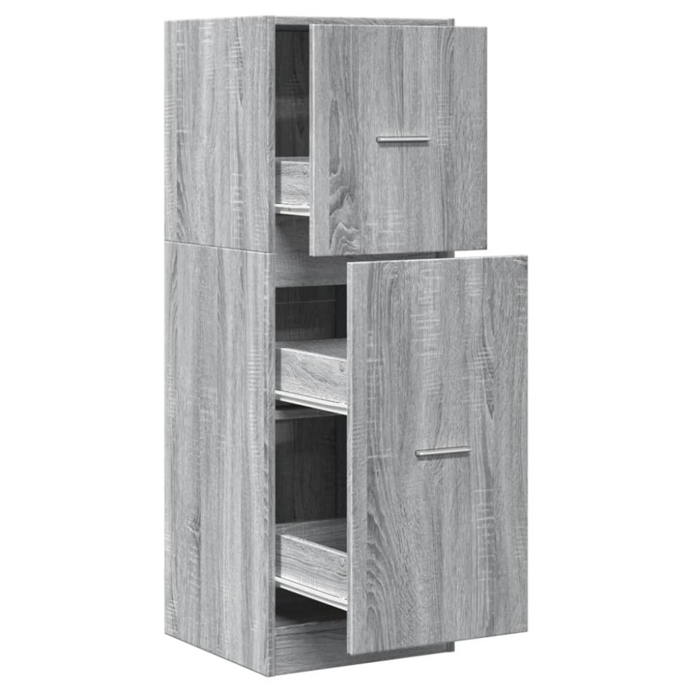 vidaXL Dulap de farmacie, sonoma gri, 40x41x118 cm, lemn prelucrat