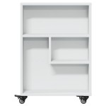 vidaXL Cărucior de depozitare îngust, alb, 48x13x68 cm, lemn prelucrat vidaXL Cărucior de depozitare îngust, alb, 48x13x68 cm, lemn prelucrat