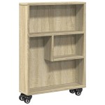 vidaXL Cărucior depozitare îngust, stejar sonoma, 48x13x68 cm, lemn vidaXL Cărucior depozitare îngust, stejar sonoma, 48x13x68 cm, lemn