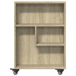vidaXL Cărucior depozitare îngust, stejar sonoma, 48x13x68 cm, lemn vidaXL Cărucior depozitare îngust, stejar sonoma, 48x13x68 cm, lemn