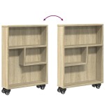 vidaXL Cărucior depozitare îngust, stejar sonoma, 48x13x68 cm, lemn vidaXL Cărucior depozitare îngust, stejar sonoma, 48x13x68 cm, lemn