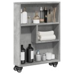 vidaXL Cărucior depozitare îngust gri beton 48x13x68 cm lemn prelucrat vidaXL Cărucior depozitare îngust gri beton 48x13x68 cm lemn prelucrat