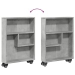 vidaXL Cărucior depozitare îngust gri beton 48x13x68 cm lemn prelucrat vidaXL Cărucior depozitare îngust gri beton 48x13x68 cm lemn prelucrat