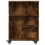 vidaXL Cărucior depozitare îngust, stejar fumuriu, 48x13x68 cm, lemn vidaXL Cărucior depozitare îngust, stejar fumuriu, 48x13x68 cm, lemn
