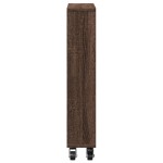 vidaXL Cărucior de depozitare îngust, stejar maro, 48x13x68 cm, lemn vidaXL Cărucior de depozitare îngust, stejar maro, 48x13x68 cm, lemn