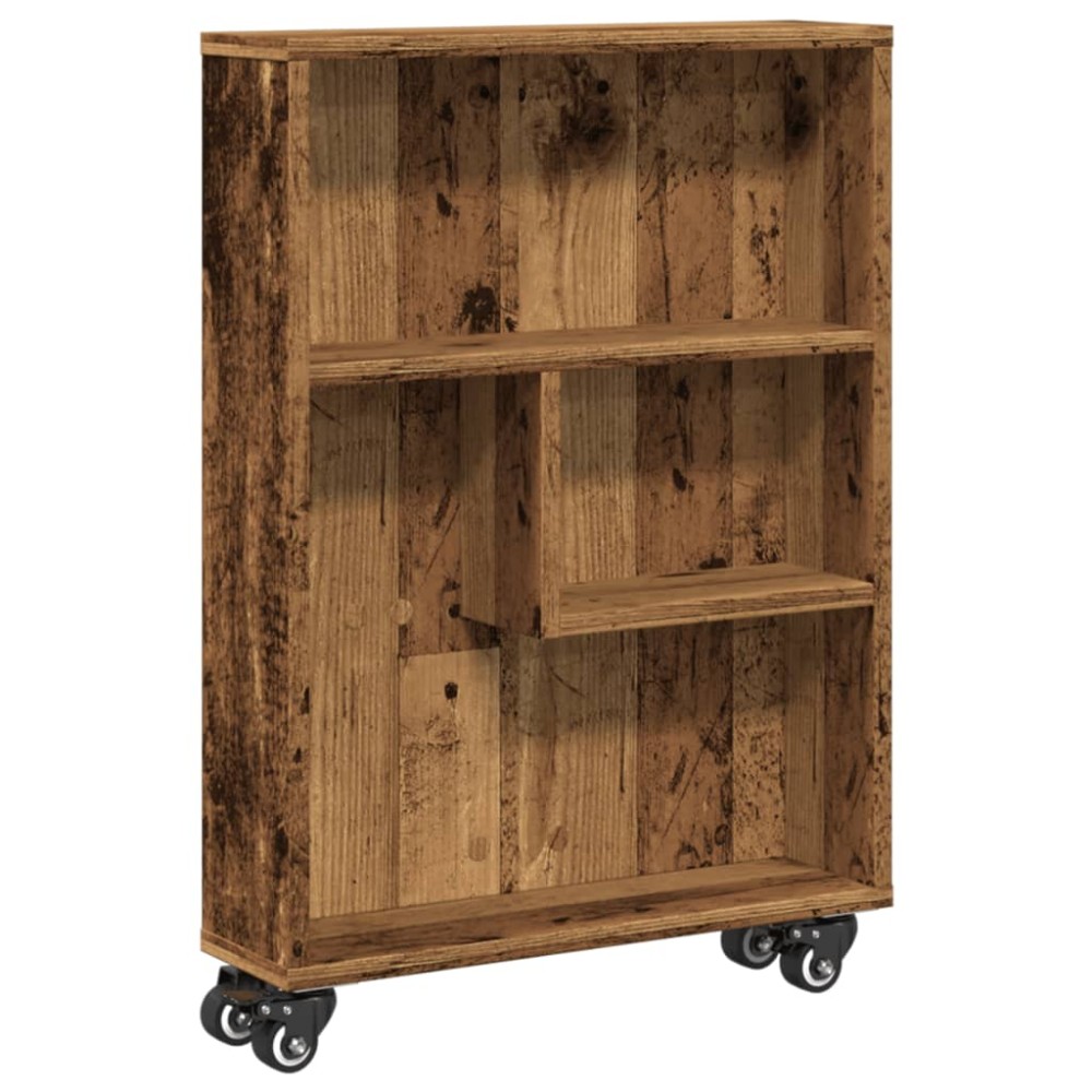 vidaXL Cărucior depozitare îngust lemn vechi 48x13x68cm lemn prelucrat
