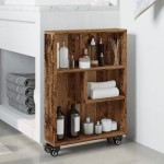 vidaXL Cărucior depozitare îngust lemn vechi 48x13x68cm lemn prelucrat vidaXL Cărucior depozitare îngust lemn vechi 48x13x68cm lemn prelucrat