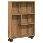 vidaXL Cărucior depozitare îngust, stejar artizanal, 48x13x68 cm, lemn vidaXL Cărucior depozitare îngust, stejar artizanal, 48x13x68 cm, lemn