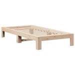 vidaXL Cadru de pat fără saltea, 75x190 cm, lemn masiv de pin