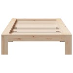 vidaXL Cadru de pat fără saltea, 75x190 cm, lemn masiv de pin