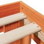 vidaXL Cadru de pat fără saltea, maro ceruit 180x200 cm lemn masiv pin