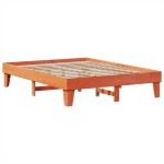 vidaXL Cadru de pat fără saltea, maro ceruit 140x200 cm lemn masiv pin vidaXL Cadru de pat fără saltea, maro ceruit 140x200 cm lemn masiv pin