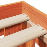 vidaXL Cadru de pat fără saltea, maro ceruit 140x200 cm lemn masiv pin vidaXL Cadru de pat fără saltea, maro ceruit 140x200 cm lemn masiv pin