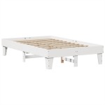 vidaXL Cadru de pat fără saltea, alb, 120x200 cm, lemn masiv pin vidaXL Cadru de pat fără saltea, alb, 120x200 cm, lemn masiv pin