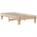 vidaXL Cadru de pat fără saltea, 90x200 cm, lemn masiv pin