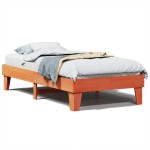 vidaXL Pat de zi fără saltea, maro ceruit, 90x200 cm, lemn masiv pin vidaXL Pat de zi fără saltea, maro ceruit, 90x200 cm, lemn masiv pin