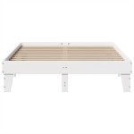 vidaXL Cadru de pat fără saltea, alb, 140x190 cm, lemn masiv de pin vidaXL Cadru de pat fără saltea, alb, 140x190 cm, lemn masiv de pin