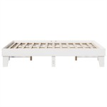 vidaXL Cadru de pat fără saltea, alb, 140x190 cm, lemn masiv de pin vidaXL Cadru de pat fără saltea, alb, 140x190 cm, lemn masiv de pin