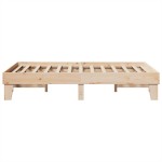 vidaXL Cadru de pat fără saltea, 135x190 cm, lemn masiv de pin