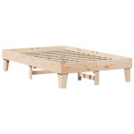 vidaXL Cadru de pat fără saltea, 135x190 cm, lemn masiv de pin